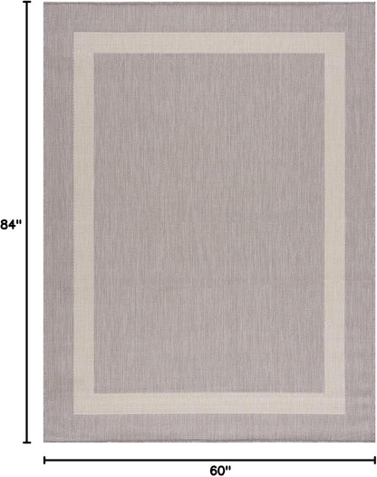 CAMILSON Outdoor Rug 5x7,Modern Outside Rugs for Patios Porches Waterproof Durable Washable