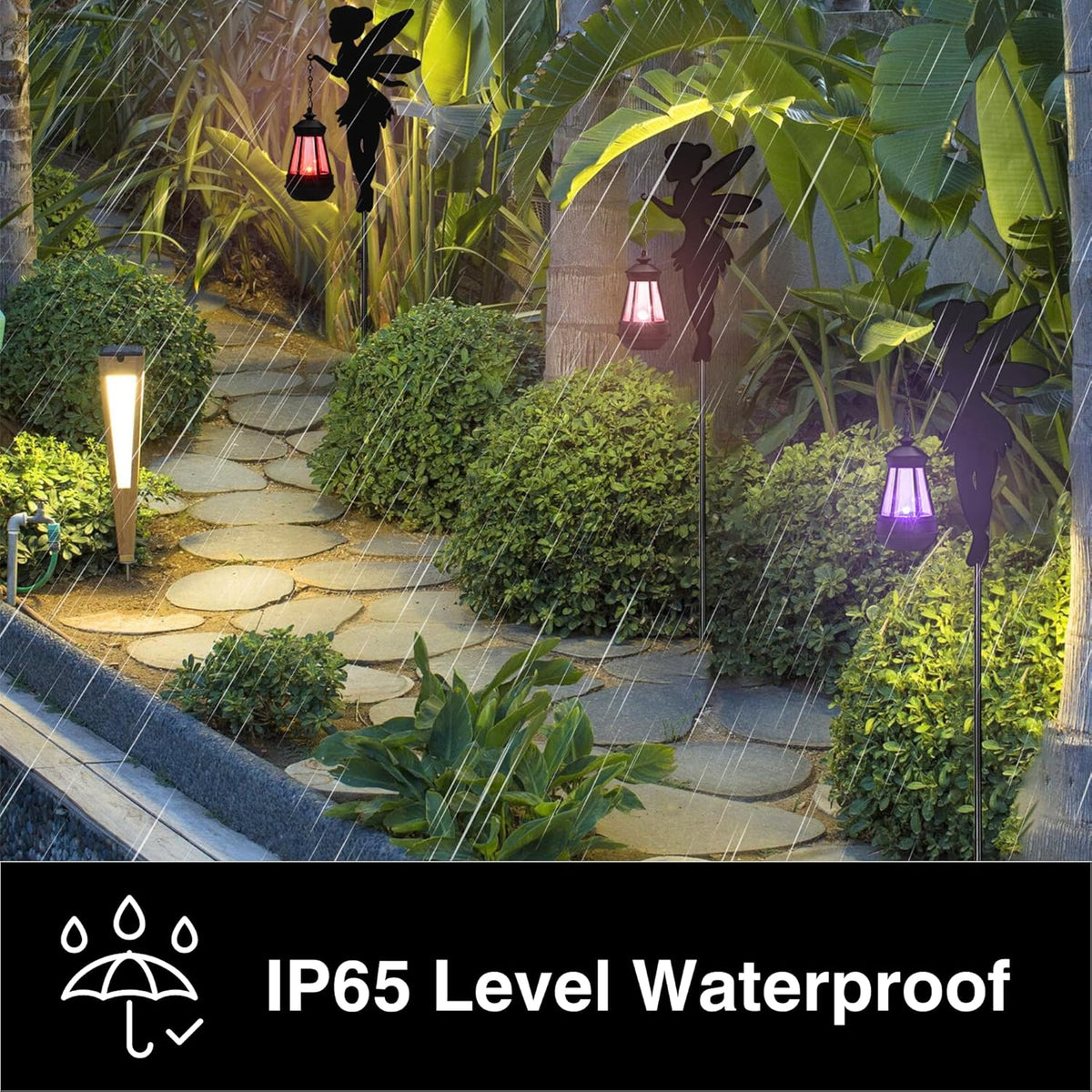 Fairy Garden Accessories Lawn Ornaments 1 Pair - Solar Lights Halloween Decorations Outdoor Garden