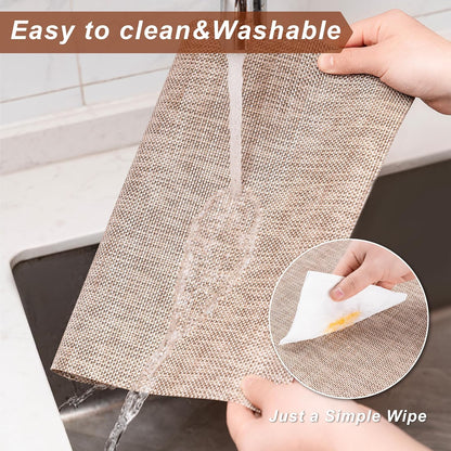 CADONO Placemats Set of 4 Washable Indoor/Outdoor Vinyl Place Mats for Dining Table Durable
