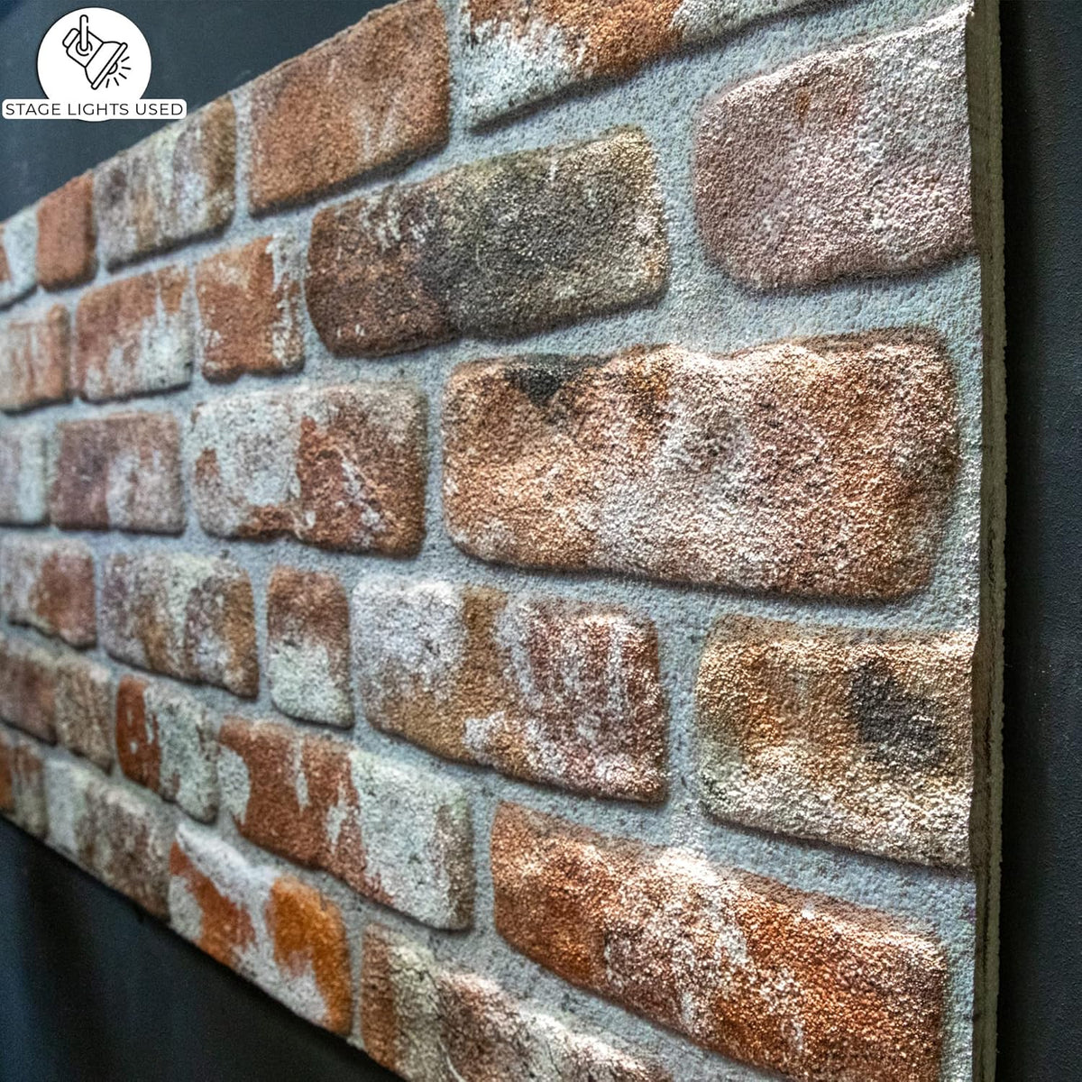 Dundee Deco 3D Wall Panels Faux Brick - Cladding Red Grey Brown Stone Look Wall Paneling