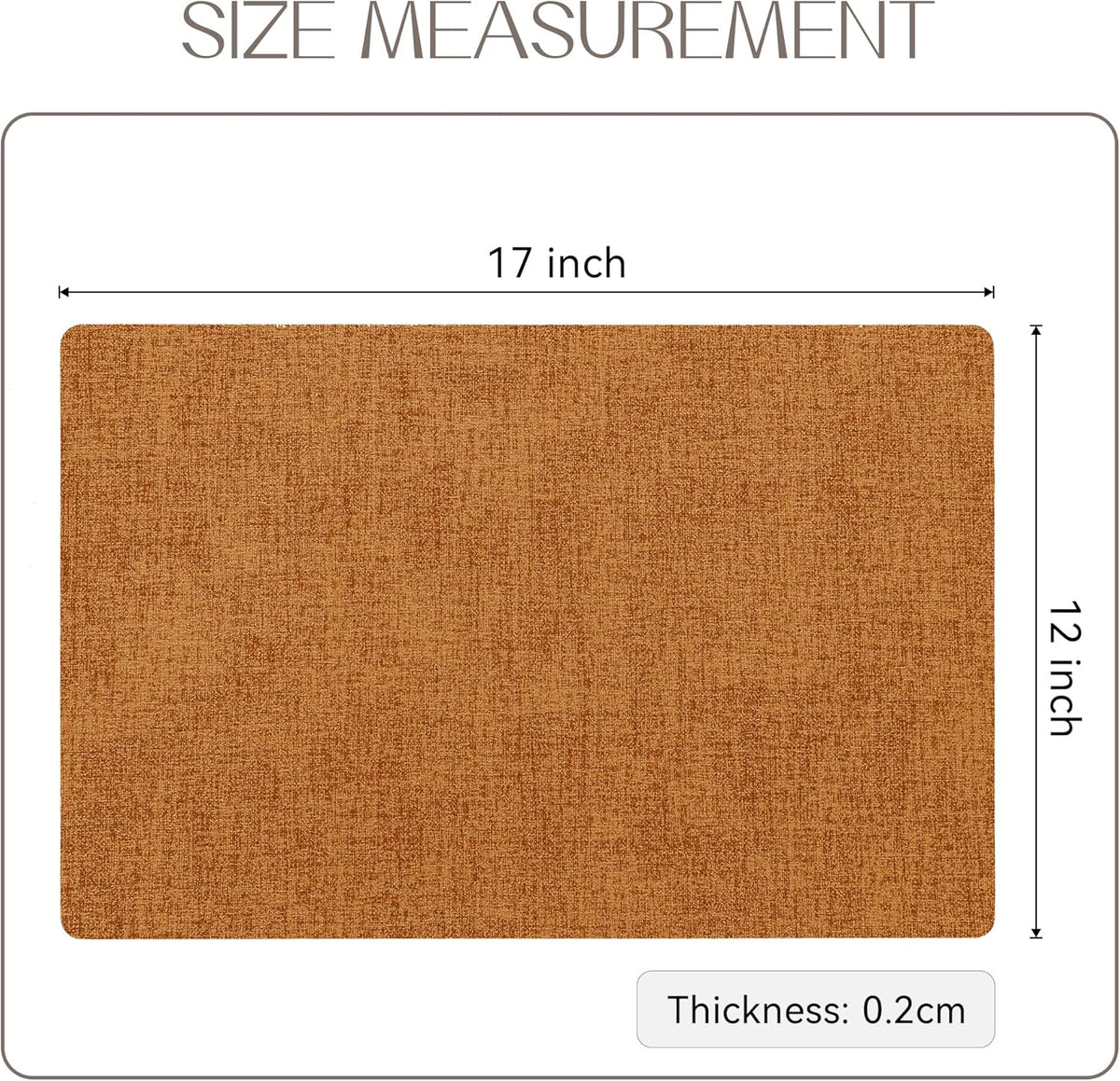 Romanstile Fall Vinyl Placemats Set of 4-12 X 18 Inch - Heat Resistant Place Mats 100% Waterproof