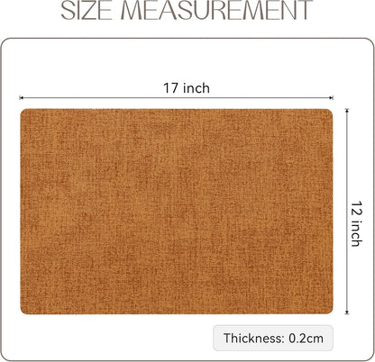Romanstile Fall Vinyl Placemats Set of 4-12 X 18 Inch - Heat Resistant Place Mats 100% Waterproof