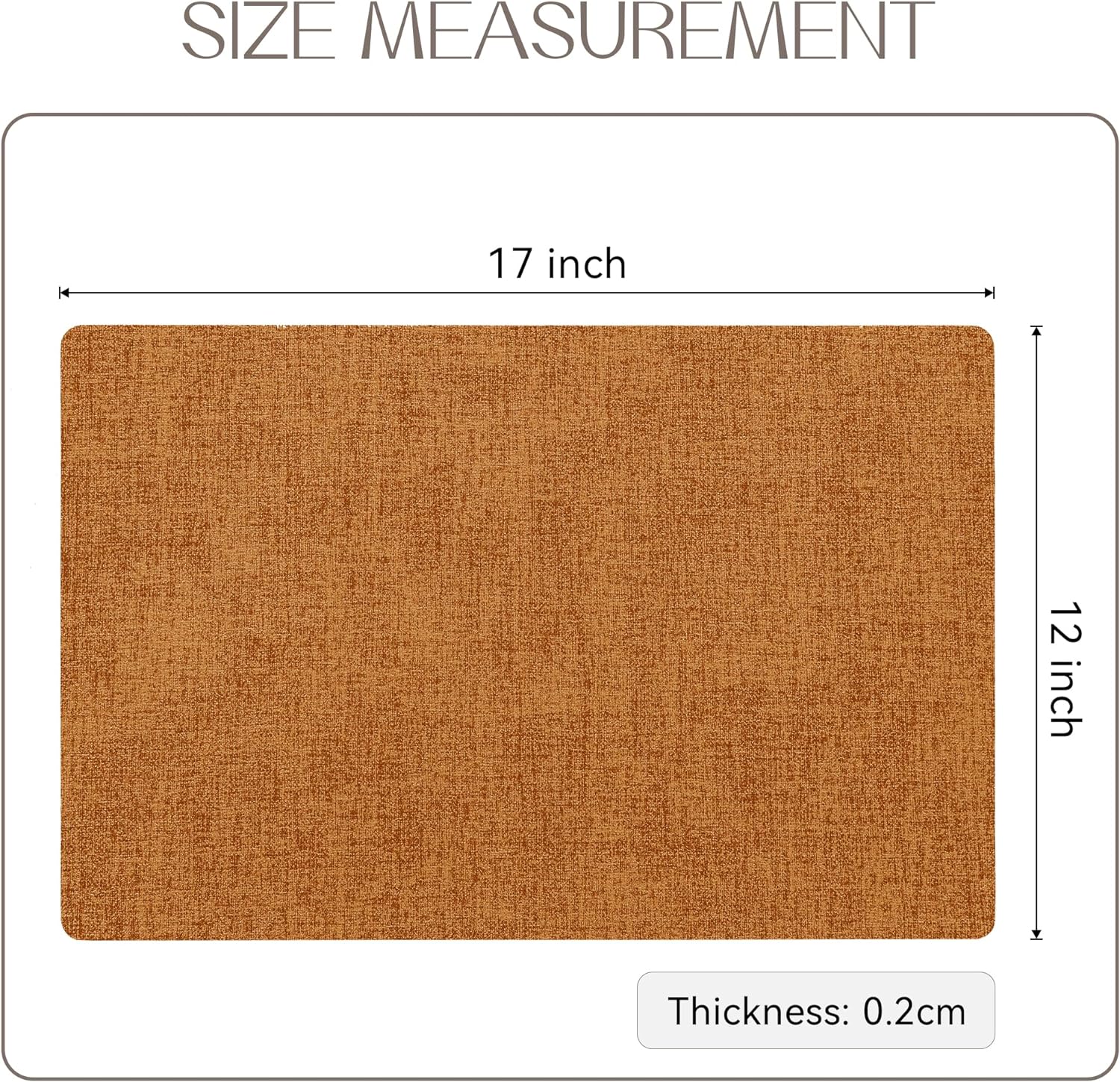 Romanstile Fall Vinyl Placemats Set of 8-12 X 18 Inch - Heat Resistant Place Mats 100% Waterproof