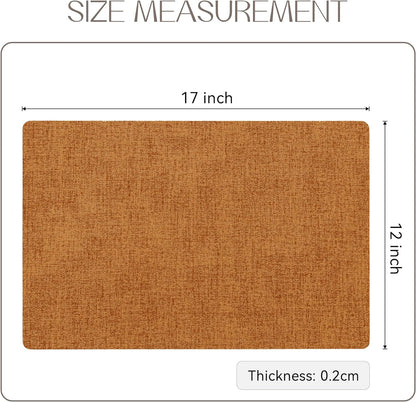 Romanstile Fall Vinyl Placemats Set of 8-12 X 18 Inch - Heat Resistant Place Mats 100% Waterproof