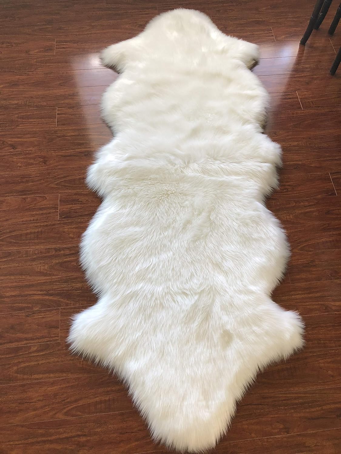 LAMBZY Faux Sheepskin Hypoallergenic Free Shape Silky Shag Rug, Luxury Shaggy Silky Plush Carpet