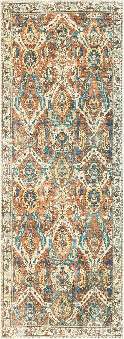Keen Home Design 2x7 Rug - Machine Washable Runner Rug with Non-Slip Backing, Ideal for Hallway