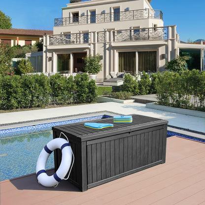 YITAHOME 150 Gallon Large Deck Box w/Divider, XL Waterproof Outdoor Storage for Patio