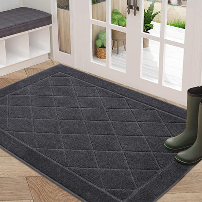 BEQHAUSE Dirt Trapper Door Mat 32" x 48", Doormat Non-Slip Entryway Rugs Washable, Dog Door Mat