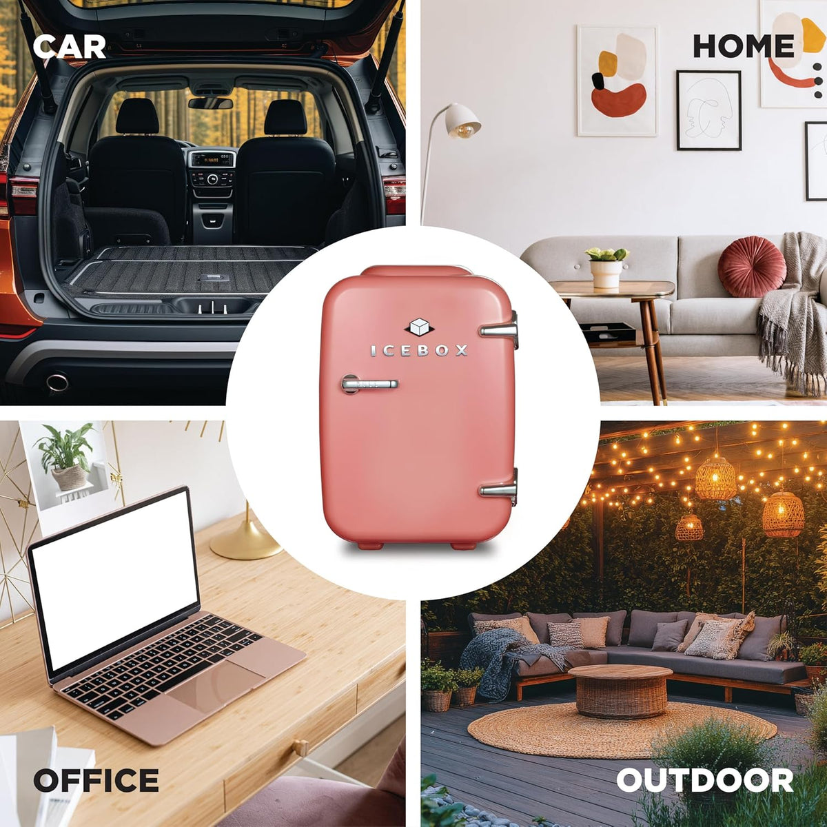 IBMF4BLS Fridge for Bedroom, Skincare, Portable Cooler & Warmer for Makeup, for Office & Home