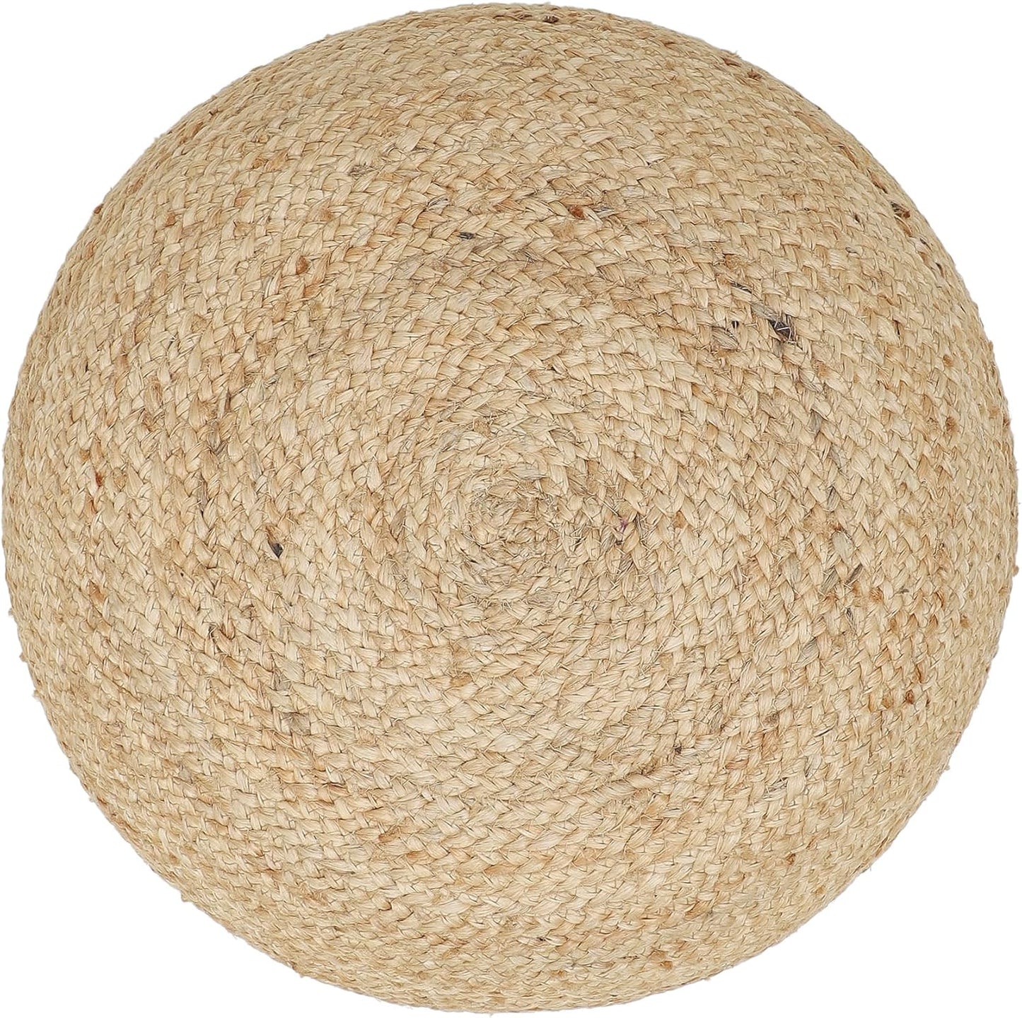 REDEARTH · Jute Circular Jute Pouf Ottoman - Braided Pouffe Accent Sitting Round Footrest for