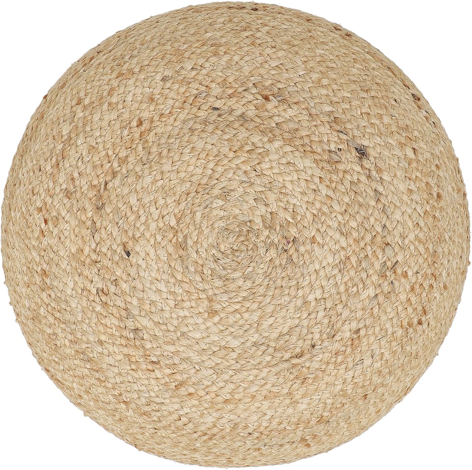 REDEARTH · Jute Circular Jute Pouf Ottoman - Braided Pouffe Accent Sitting Round Footrest for