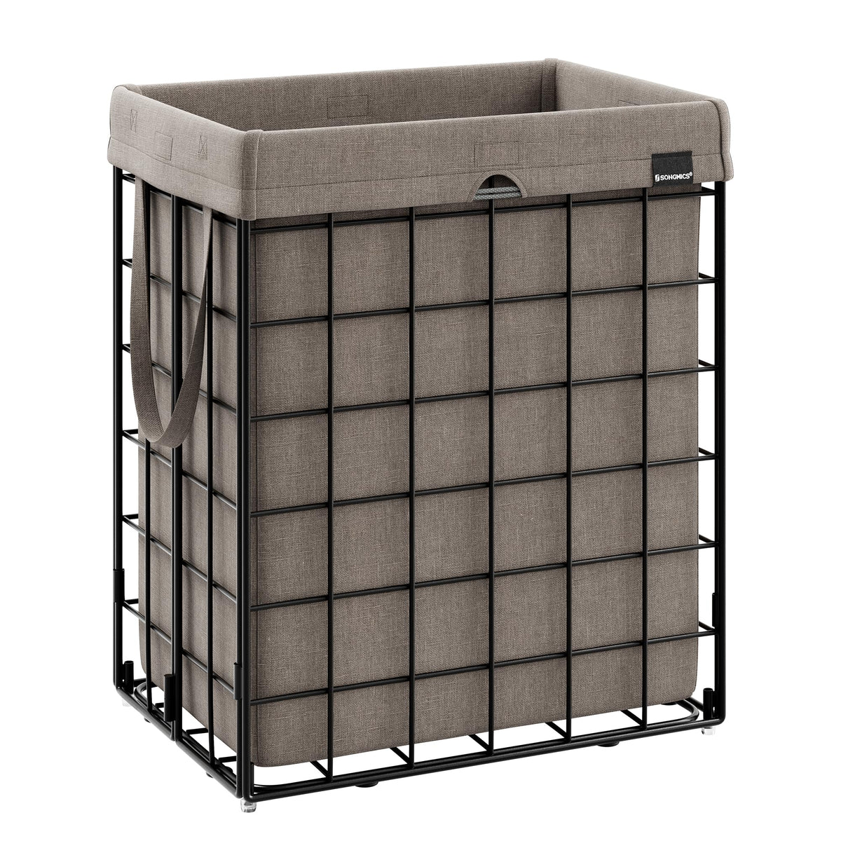 SONGMICS Laundry Hamper, 23.8 Gal. (90L) Laundry Basket, Collapsible Clothes Hamper, Removable and