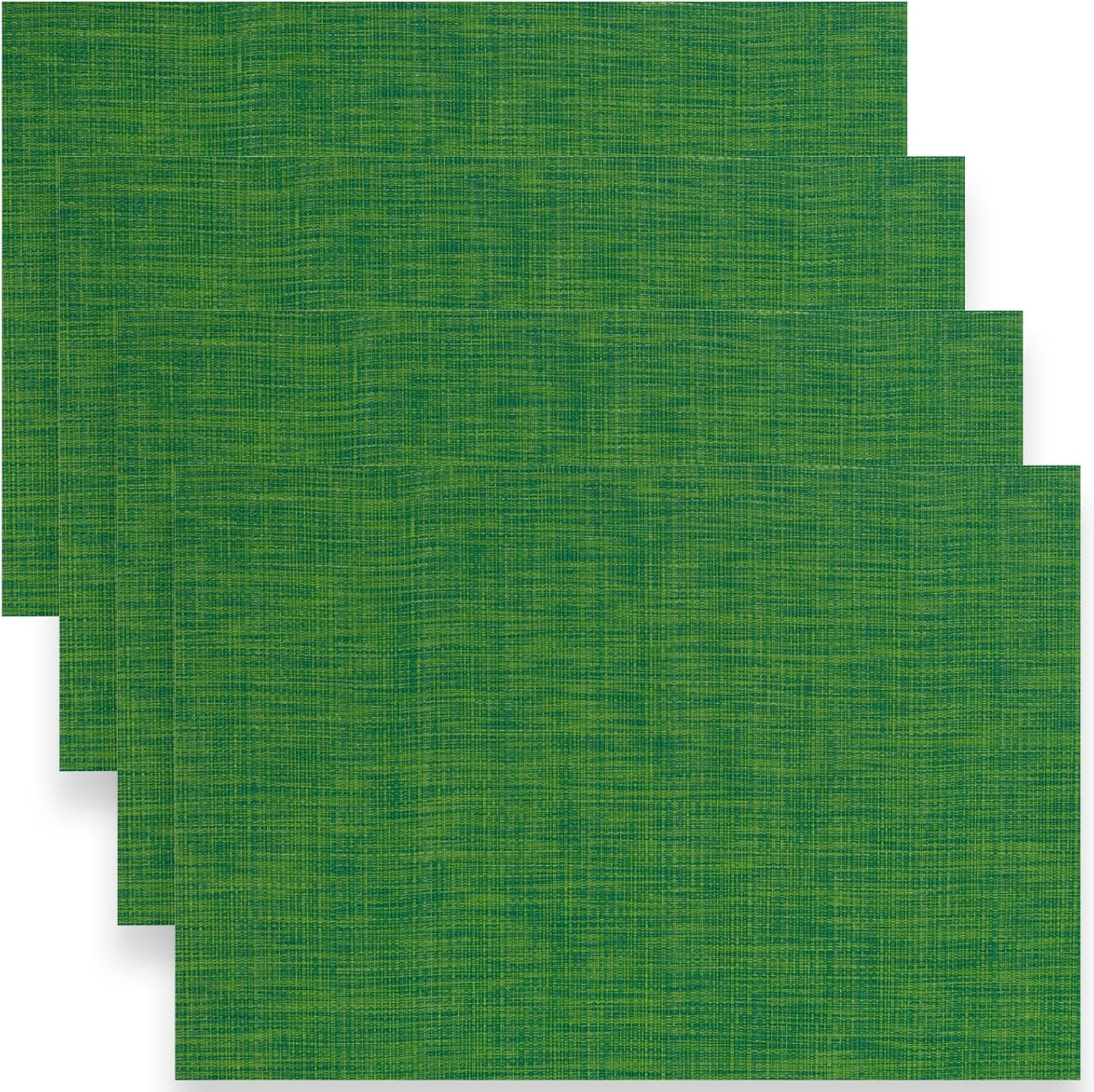 Myir JUN Placemats Set of 4, Vinyl Woven Placemats Place Mats Indoor Set of 4 Washable Table Mats