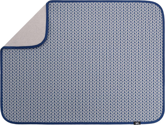 S&T INC. Dish Drying Mat XL, 18” x 24”, Absorbent Microfiber Kitchen Counter Mat, Dish Drying Pad