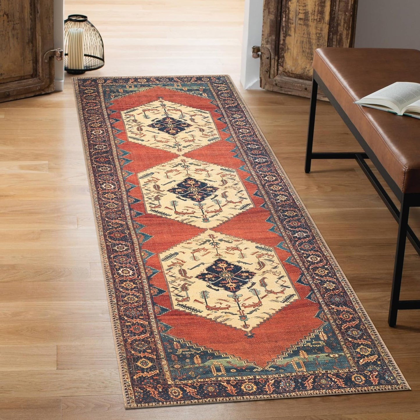 Keen Home Design 2x10 Rug - Machine Washable Runner with Non-Slip Backing, Ideal for Hallway