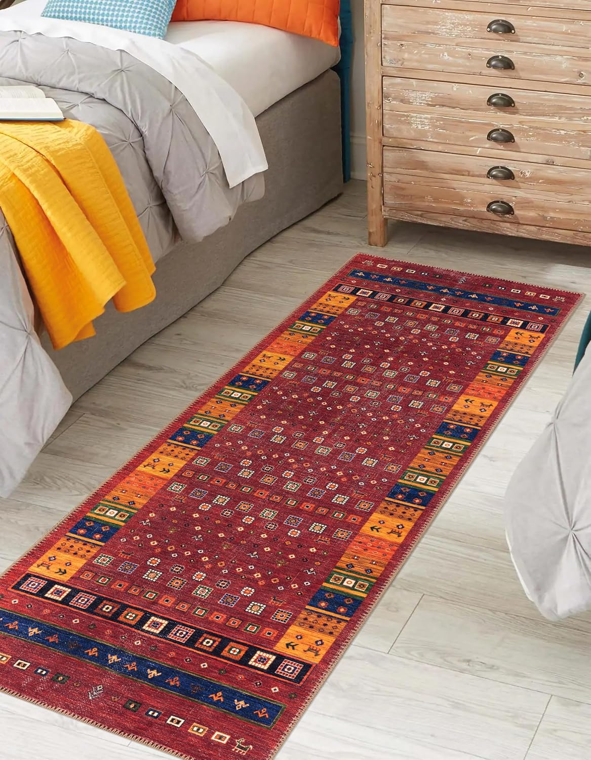Keen Home Design 2x10 Rug - Machine Washable Runner Rug with Non-Slip Backing, Ideal for Hallway