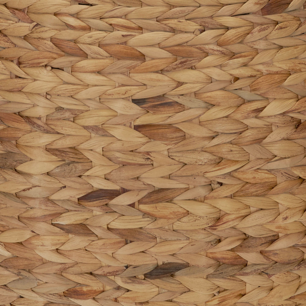 Household Essentials Round Handwoven Water Hyacinth Barrel Wicker Storage Basket Side Table