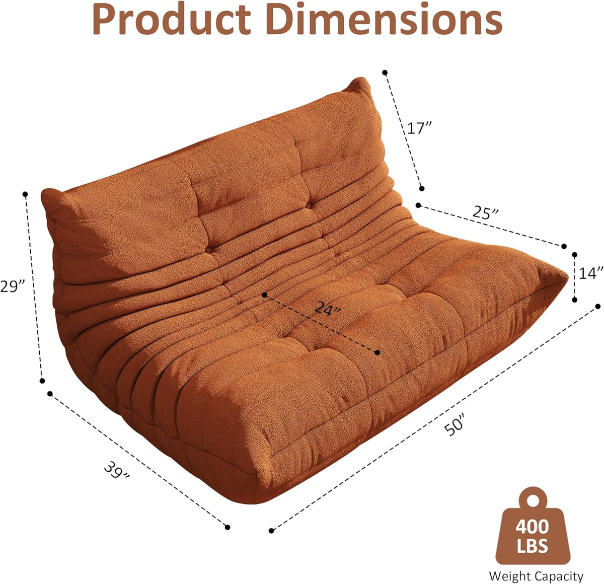 Bean Bag Chairs for Adults Giant Bean Bag Chair， 2 Seater with Memory Foam Filled Fireside Chair
