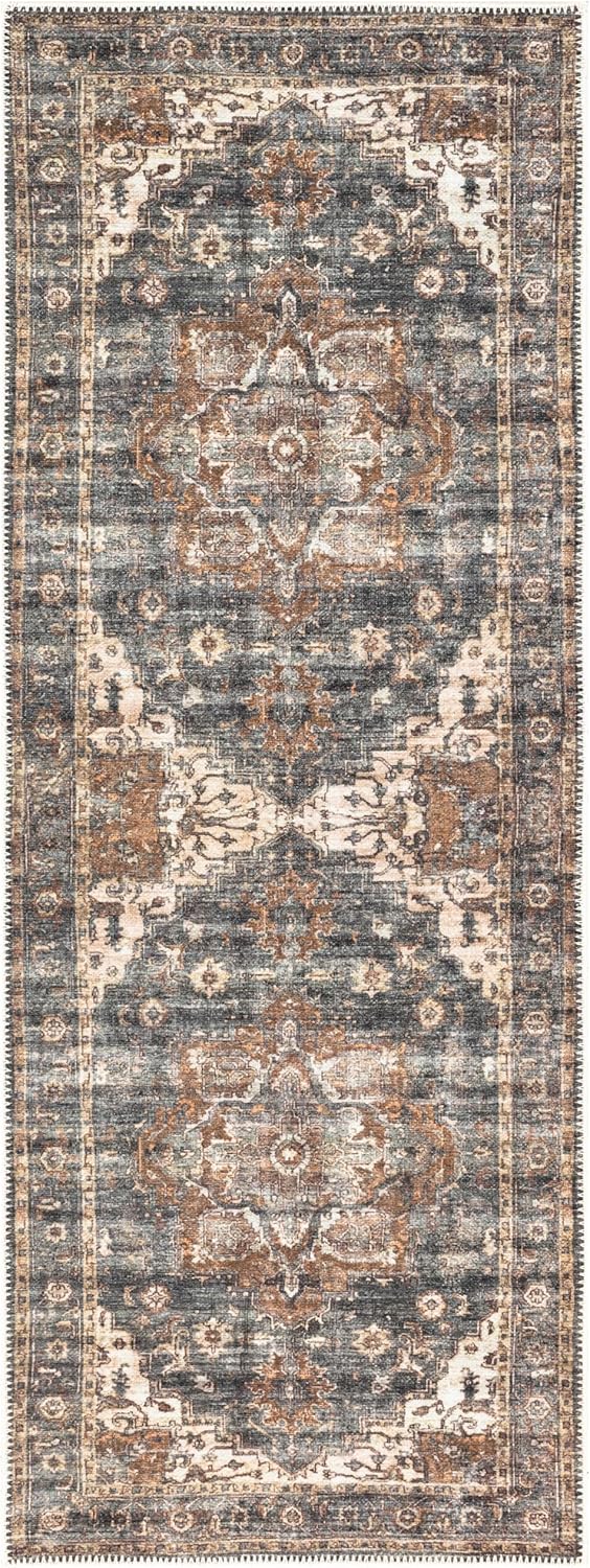 Keen Home Design 2x7 Rug - Machine Washable Runner Rug with Non-Slip Backing, Ideal for Hallway