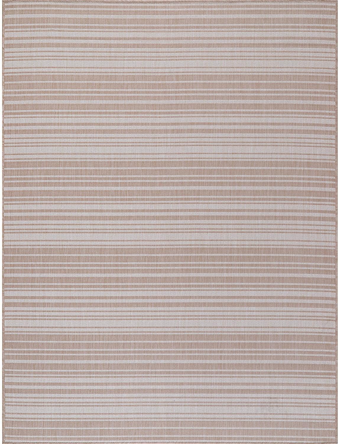 Stripe Outdoor Rug 9x12 Washable Outside Carpet for Indoor Patio Porch Waterproof Easy Cleaning Non