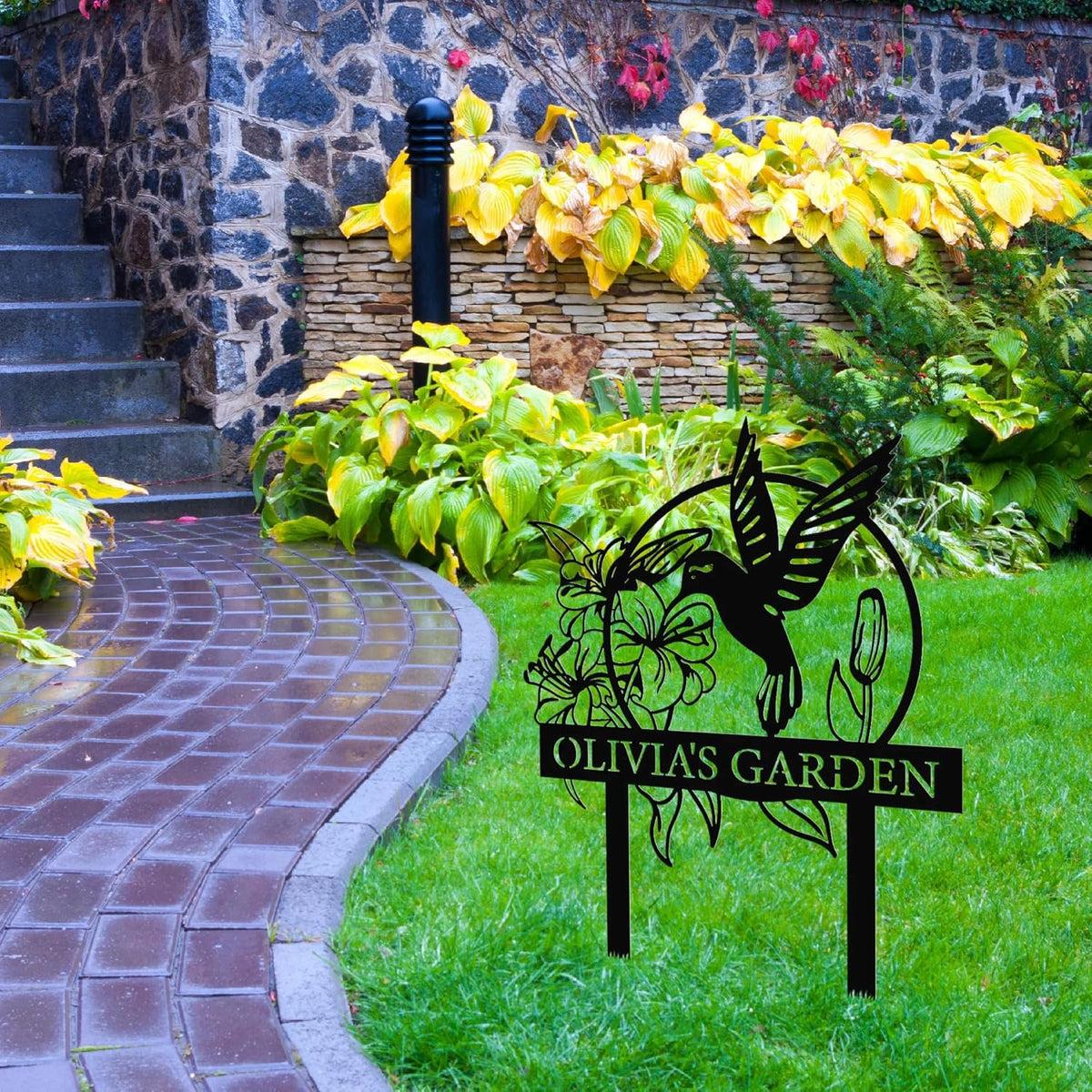 Personalized Garden Signs | Garden Stake Metal Sign | Custom Garden Sign | Customized Bird Garden
