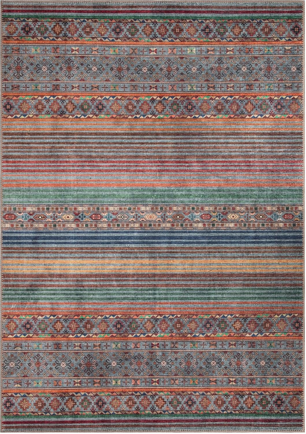 Keen Home Design 10x14 Rug - Machine Washable Area Rug with Non-Slip Backing, Ideal for Living