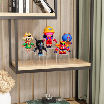 Square Acrylic Shelf Risers 3pcs, Acrylic Dessert Table Display Set, Clear Acrylic Showcase