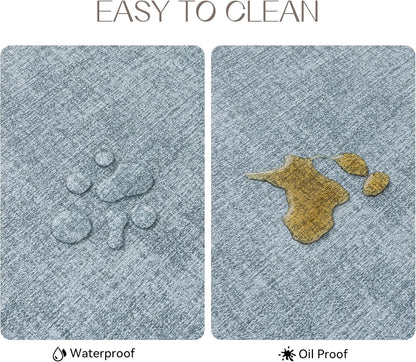 Romanstile Vinyl Placemats Set of 8-12 X 18 Inch - Heat Resistant Place Mats 100% Waterproof