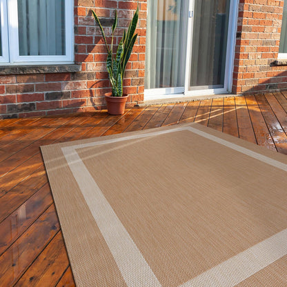 CAMILSON Outdoor Rug 6x9, Modern Outside Rugs for Patios Porches Waterproof Durable Washable