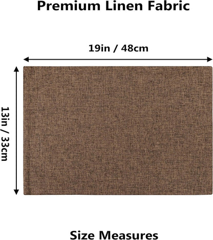 Home Brilliant Cloth Placemats Set of 8 Heat Resistant Dining Table Place Mats Linen Kitchen Table