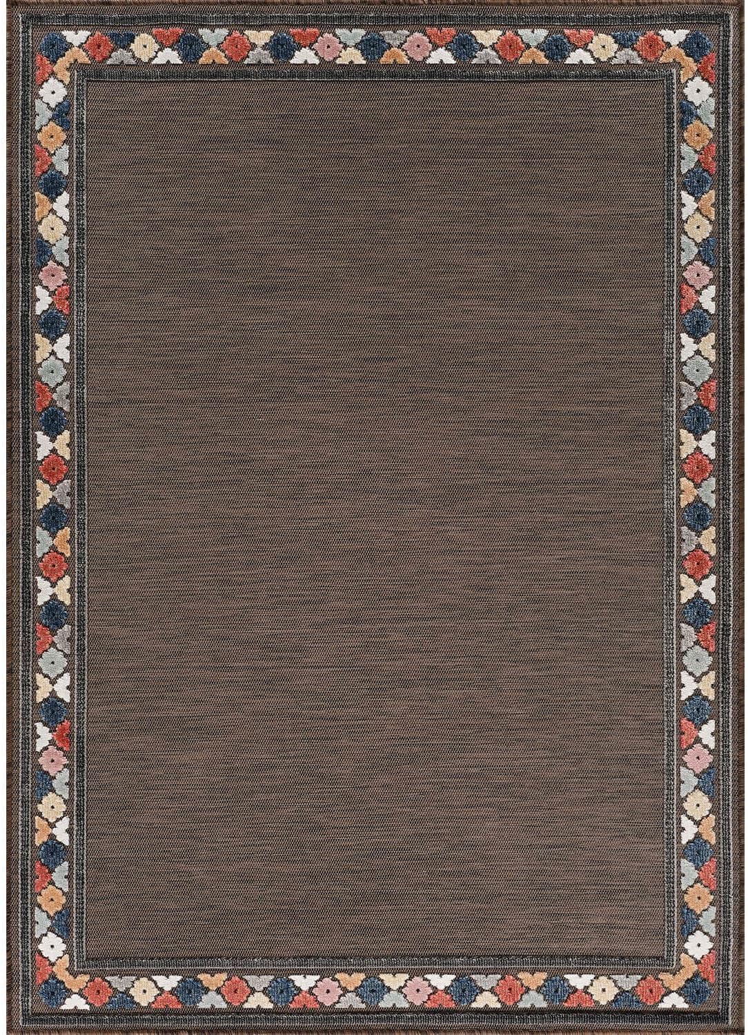Beverly Rug Outdoor Rug 10x14 Modern Bordered Large Area Rugs for Indoor and Outdoor Patio Easy to