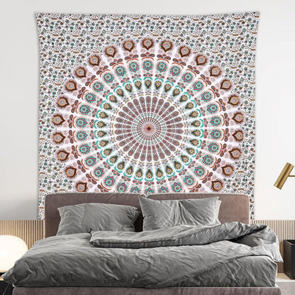 Bless International Handmade Indian hippie Bohemian Psychedelic Peacock Mandala Wall hanging