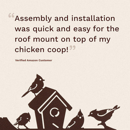 EZ Vane Birdhouse Weathervane — Roof Mount, Wind Cups, Antique Copper Finish, Steel with Durable