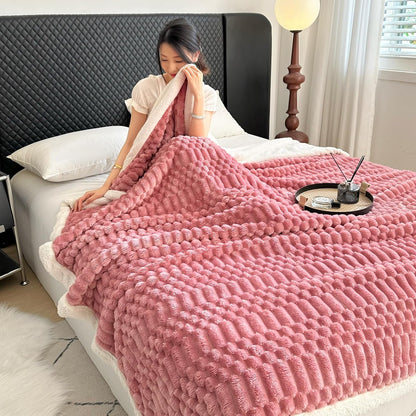 UKELER Sherpa Bed Blanket 80 × 90 inch, Ultra Soft Queen Size Throw Blankets for All Season, 470