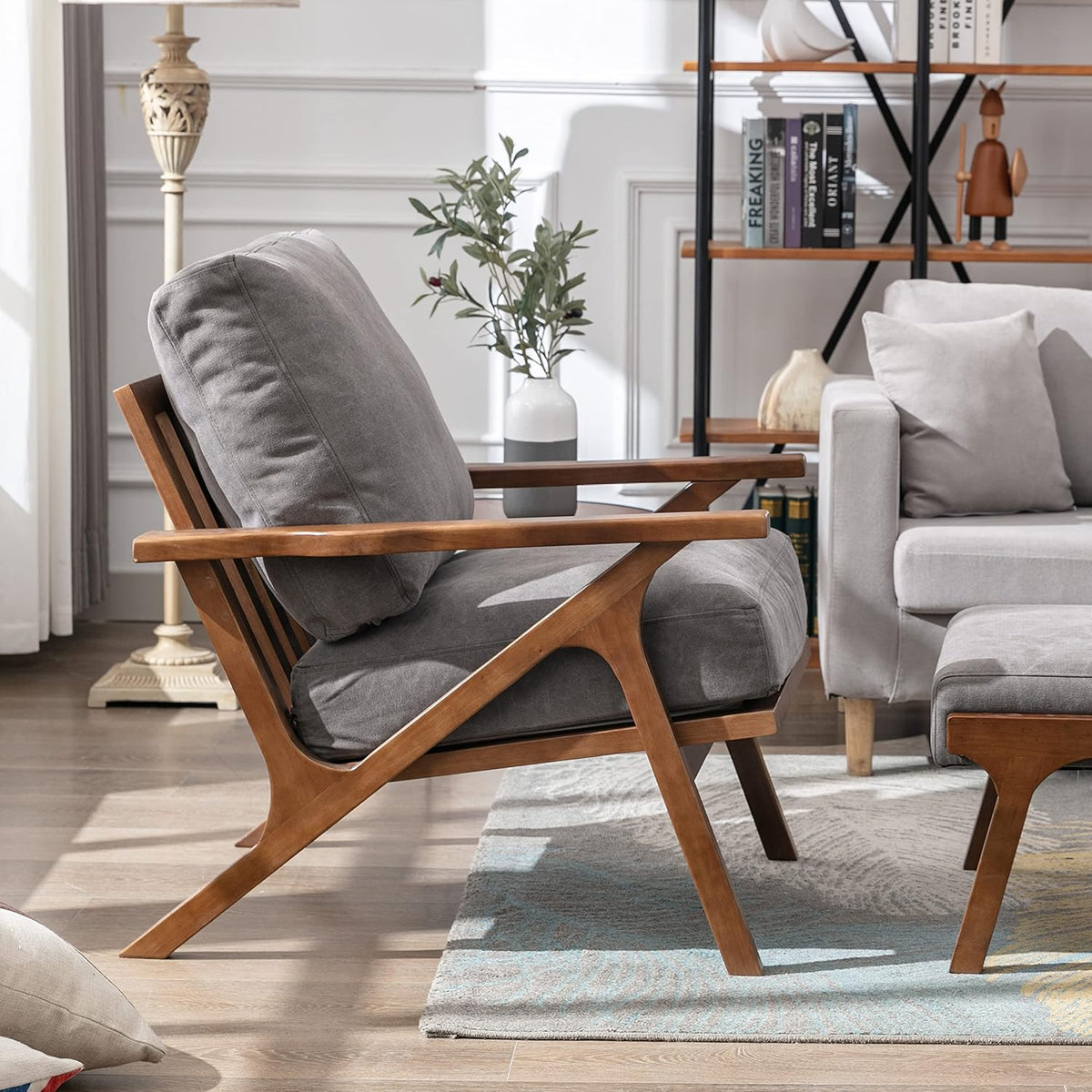 chairus Mid Century Accent Armchair Modern Upholstered Lounge Chair Compfy Leisure Arm Chair for