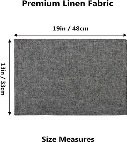 Home Brilliant Table Place Mats Fabric Cloth Placemats Set of 8 Heat Resistant Dining Linen Place
