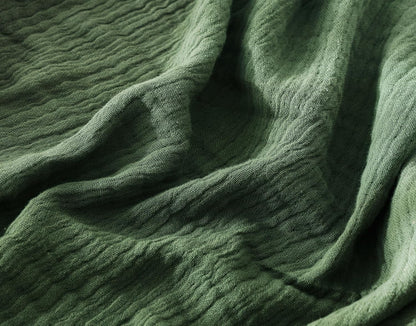 100% Cotton Muslin Throw Blanket for Bed, Couch, Small, Decorative, Soft, Pre-Washed, Breathable