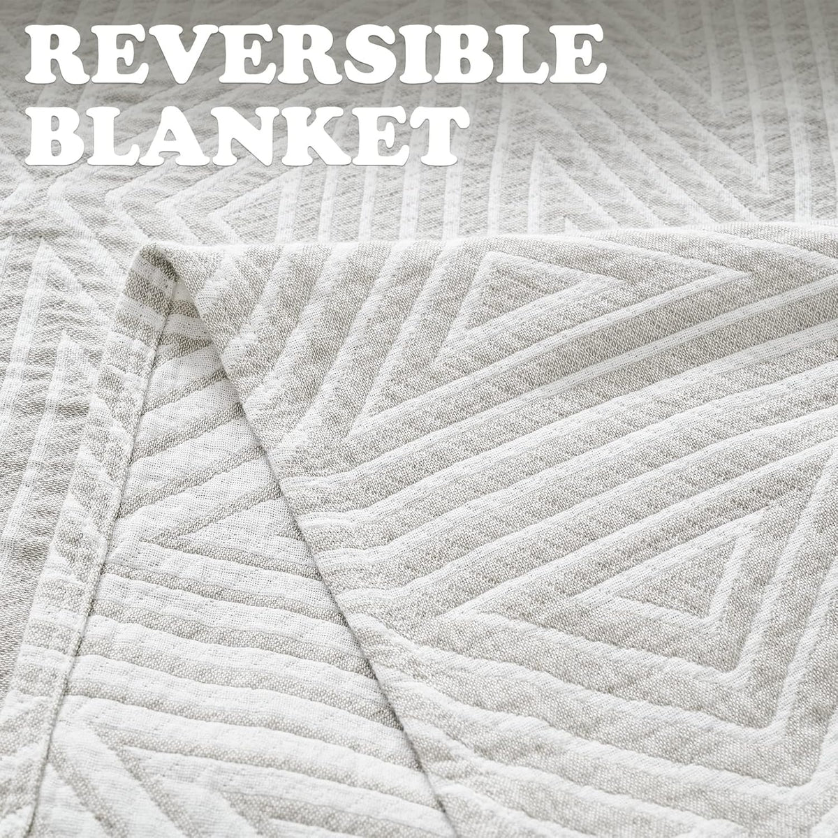 jinchan Boho 100% Cotton Blanket Muslin Twin Size 60x80 Inches Lightweight 3-Layer Geometric