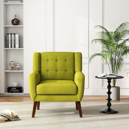 UIXE Accent Chairs Set of 2, Modern Upholstered Arm Chair, Mid-Century Club Armchair Comfy Single