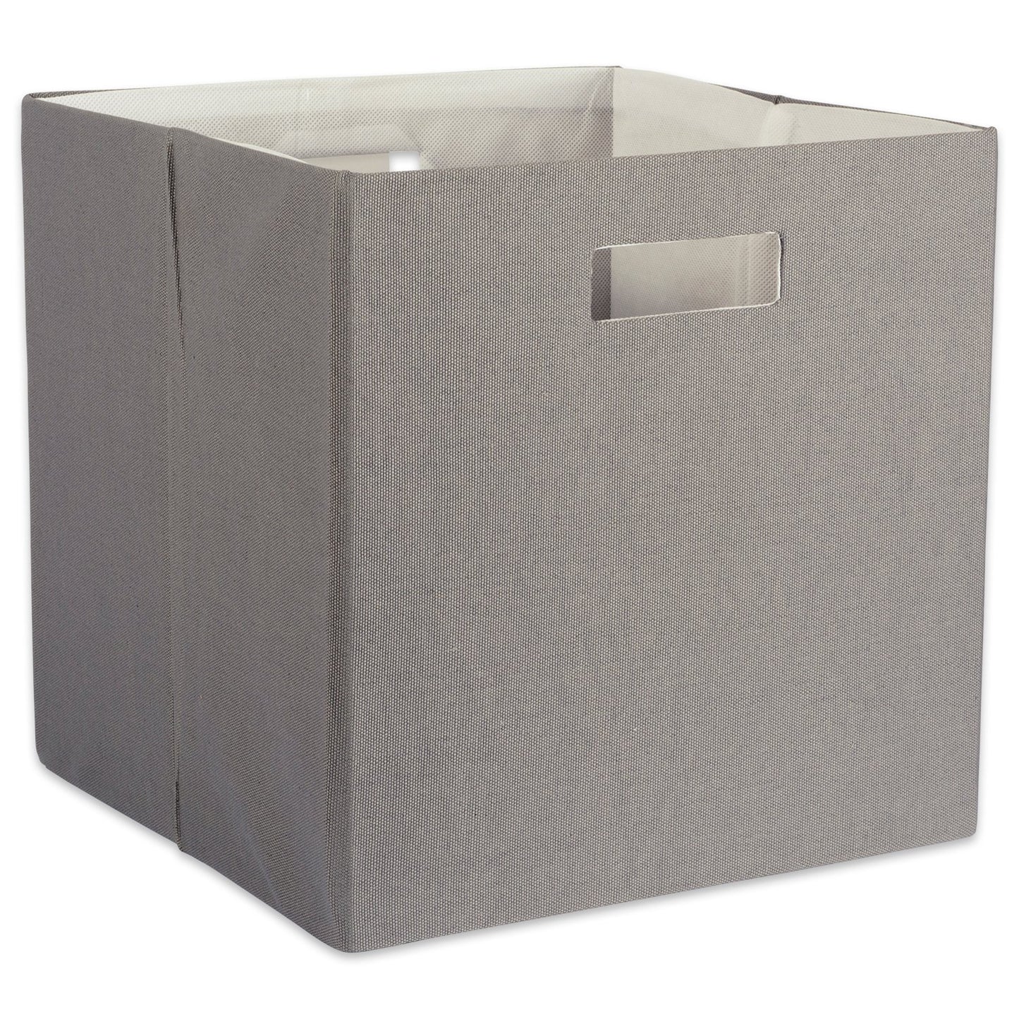 DII Fabric Storage Cube Organizer Bin 13x13x13 Foldable, Gray