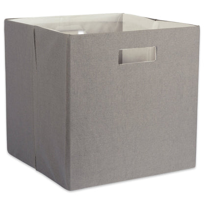 DII Fabric Storage Cube Organizer Bin 13x13x13 Foldable, Gray