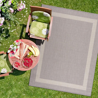 CAMILSON Outdoor Rug 5x7,Modern Outside Rugs for Patios Porches Waterproof Durable Washable