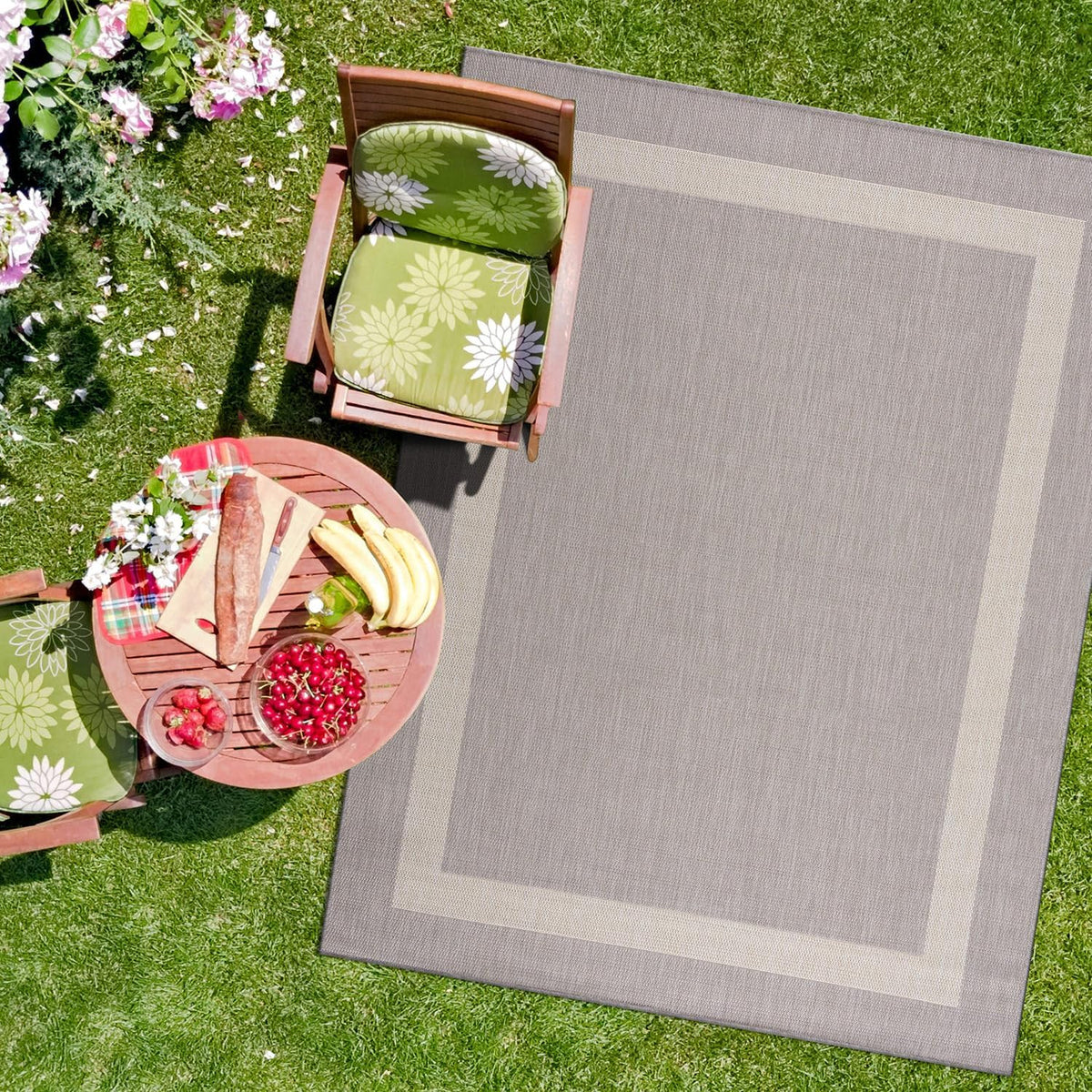 CAMILSON Outdoor Rug 8x10,Modern Outside Rugs for Patios Porches Waterproof Durable Washable