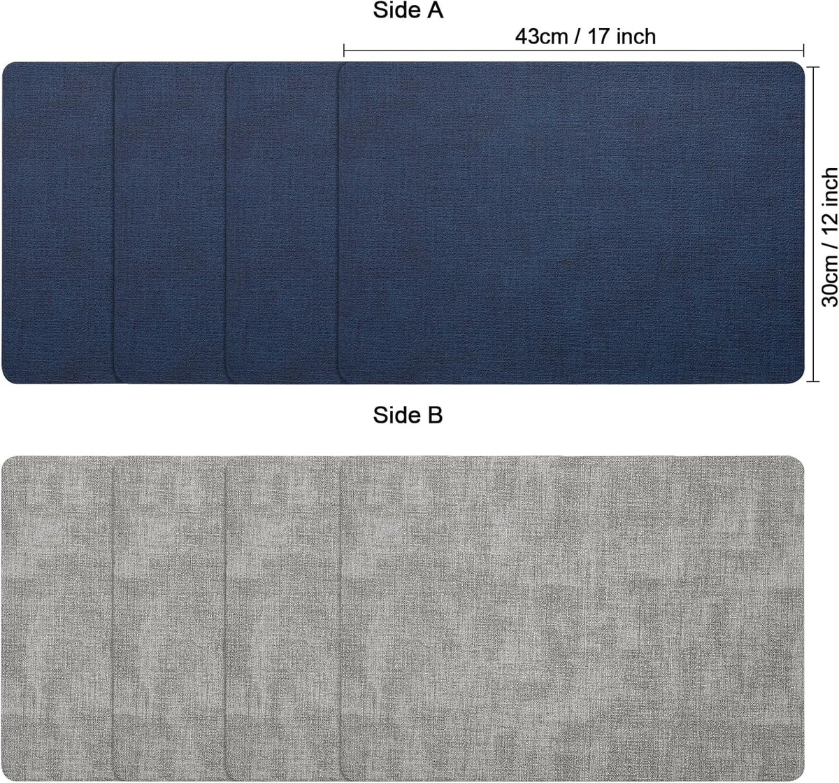 Myir JUN Placemats Dual Sided, Faux Leather Place Mats Set of 6 Indoor Placemat for Dining Table
