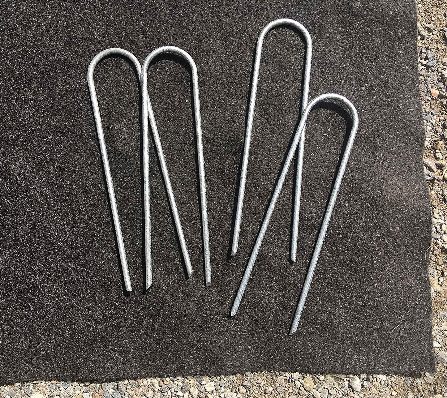 Sandbaggy Galvanized 6-Inch Landscape Staples ~ 9 Gauge Steel - Fabric Pins, Garden Earth Stakes