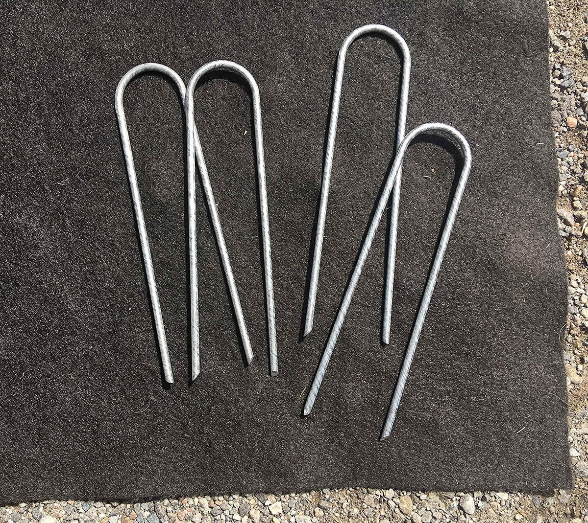 Sandbaggy Galvanized 6-Inch Landscape Staples ~ 9 Gauge Steel - Fabric Pins, Garden Earth Stakes