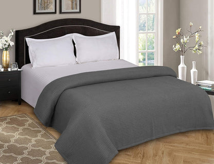Elvana Home 100% Cotton Bed Blanket, Breathable Bed Blanket King Size, Cotton Thermal Blankets
