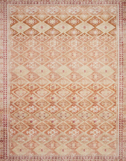 Loloi Layla Collection LAY-16 Natural/Spice 9'-0" x 12'-0" .13" Thick Area Rug, Soft, Durable