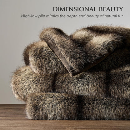 Luxury Faux Fur Throw Blanket, Soft Fluffy Faux Mink Blankets for Bed, Couch, Sofa, Thick Cozy