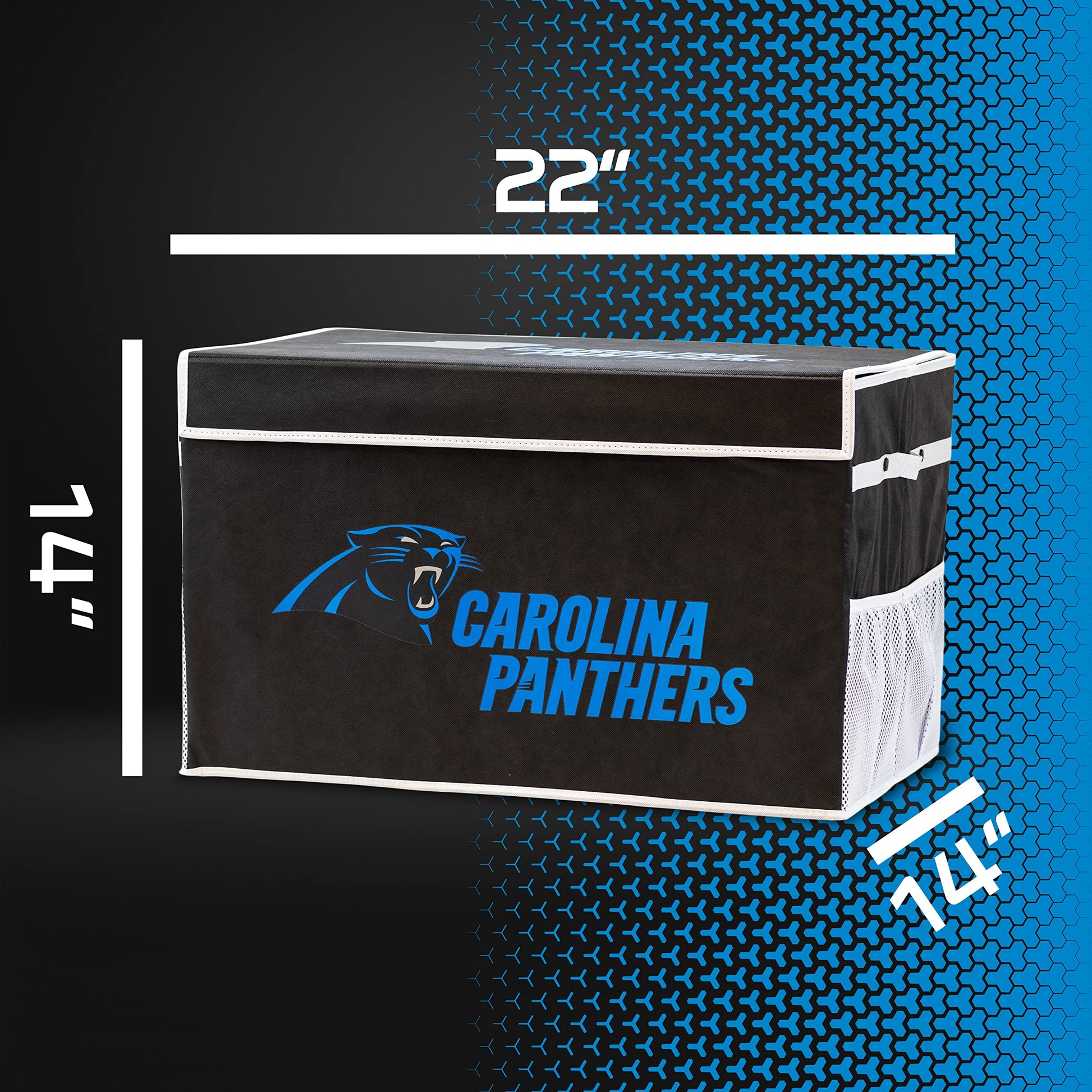 NFL Carolina Panthers NFL Team Licensed Collapsible Storage Footlocker Bin Smallnfl Team Licensed